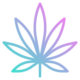 multicolored weed leaf med marketers cannabis agency logo 2
